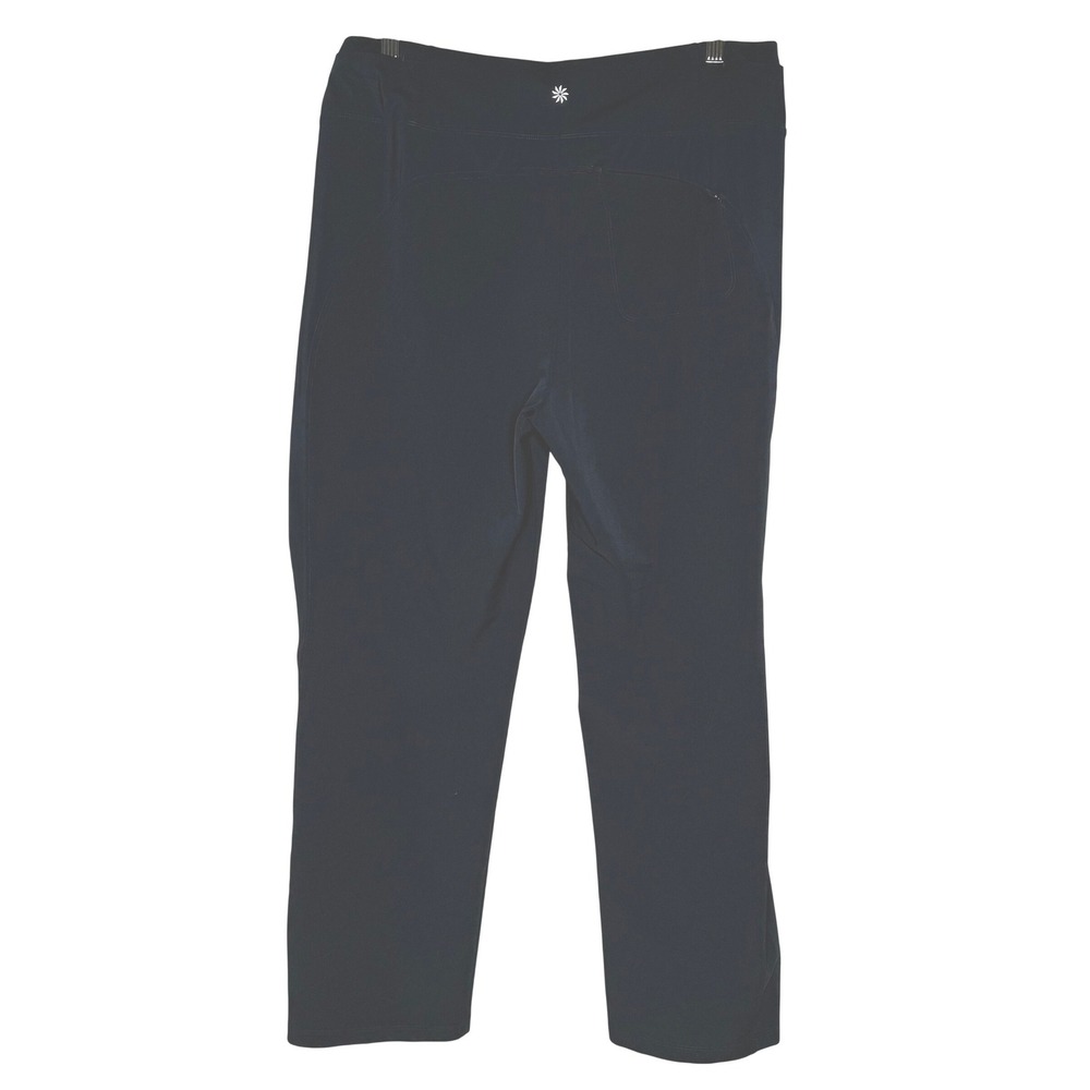 Athleta Fairway Golf Pant Navy Blue Straight Leg Stretch Trousers Size 16